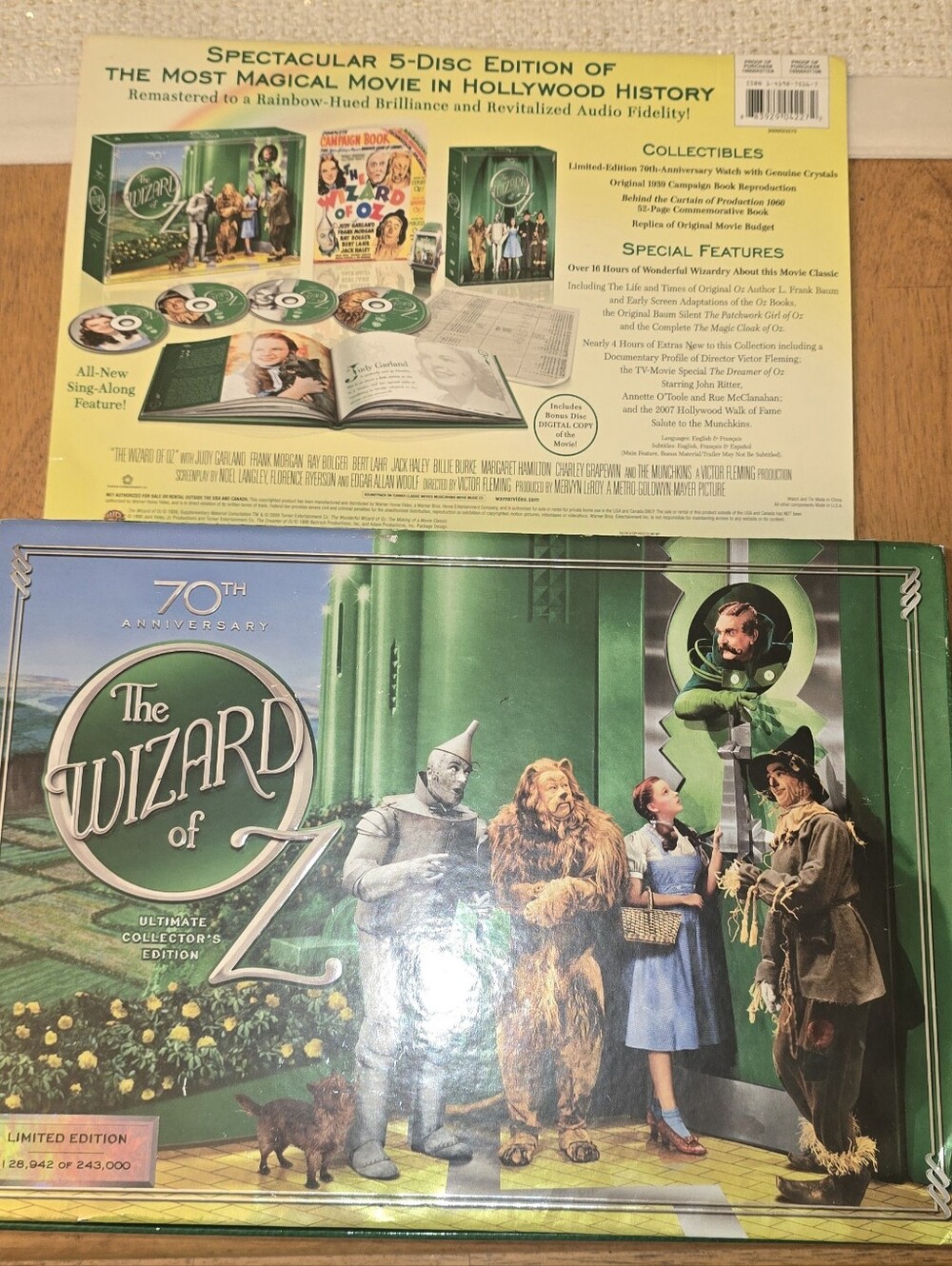 The Wizard of Oz 70th Anniversary Ultimate Collector's Edition DVD Set COMPLETE